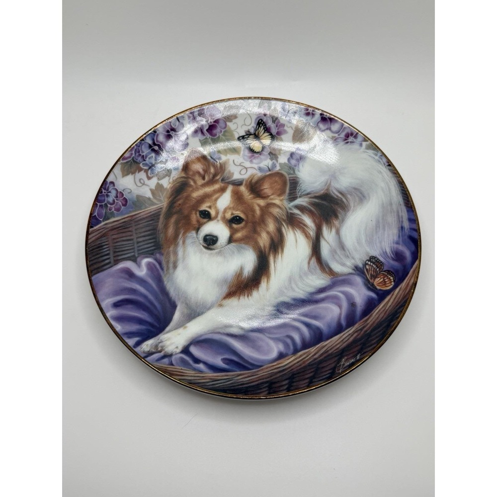 Papillons BUTTERFLY PRINCESS Plate Danbury Mint Tamara Burnett Papillon Floral